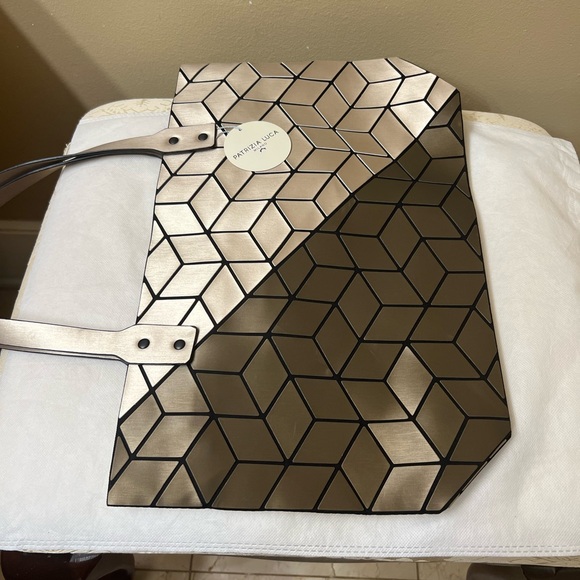 Patrizia Luca Geometric Black and Silver Tote Bag - Picture 6 of 7